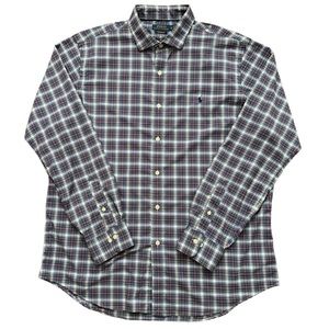 Polo Ralph Lauren Shirt Mens XL Long Sleeve Performance Stretch Plaid Multicolor